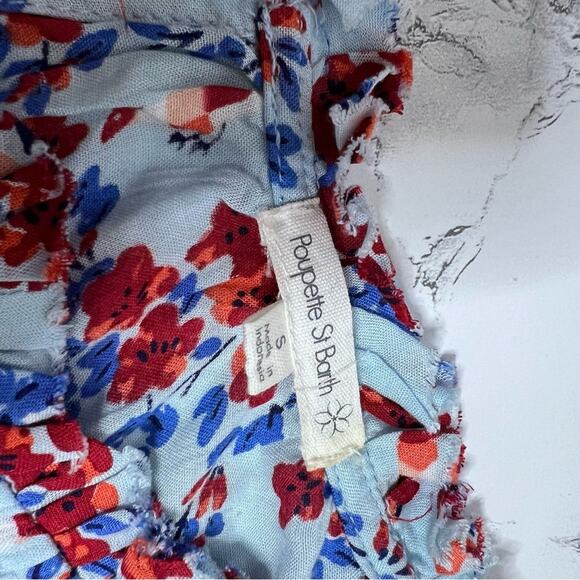 POUPETTE ST BARTH Ivy Mini Dress Blue Red Floral blue Kookoo Bird - Picture 7 of 7